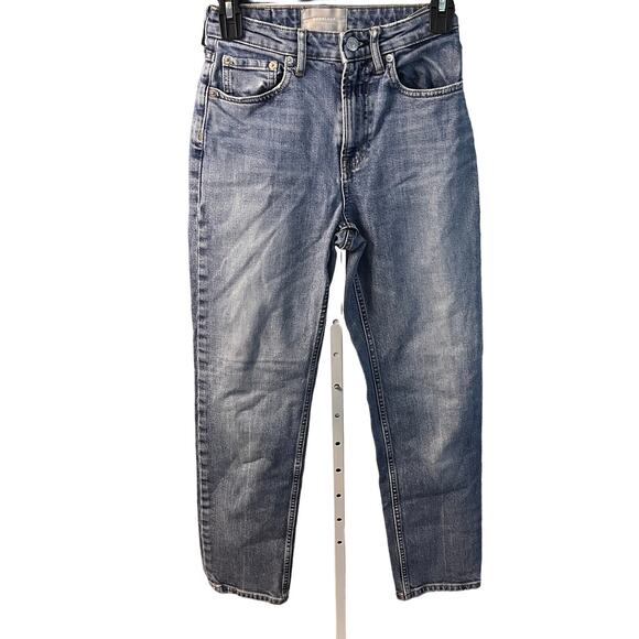 Everlane Women's Blue Classic Light Wash Button Closure High-Waisted Jeans Sz 25 - Picture 1 of 11